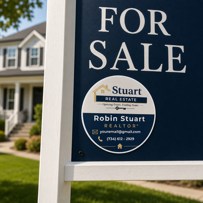 Customizable Template For Real Estate Contact Stickers