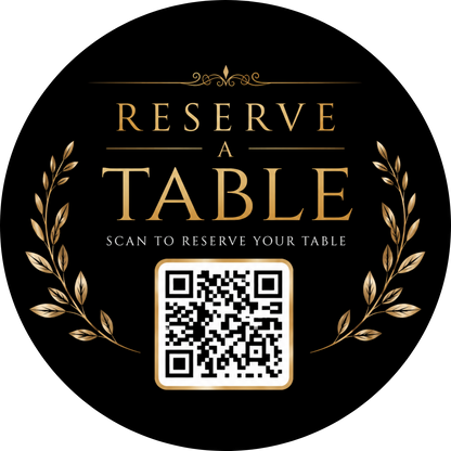 Customizable Template For Restaurant Reserve Table QR Stickers