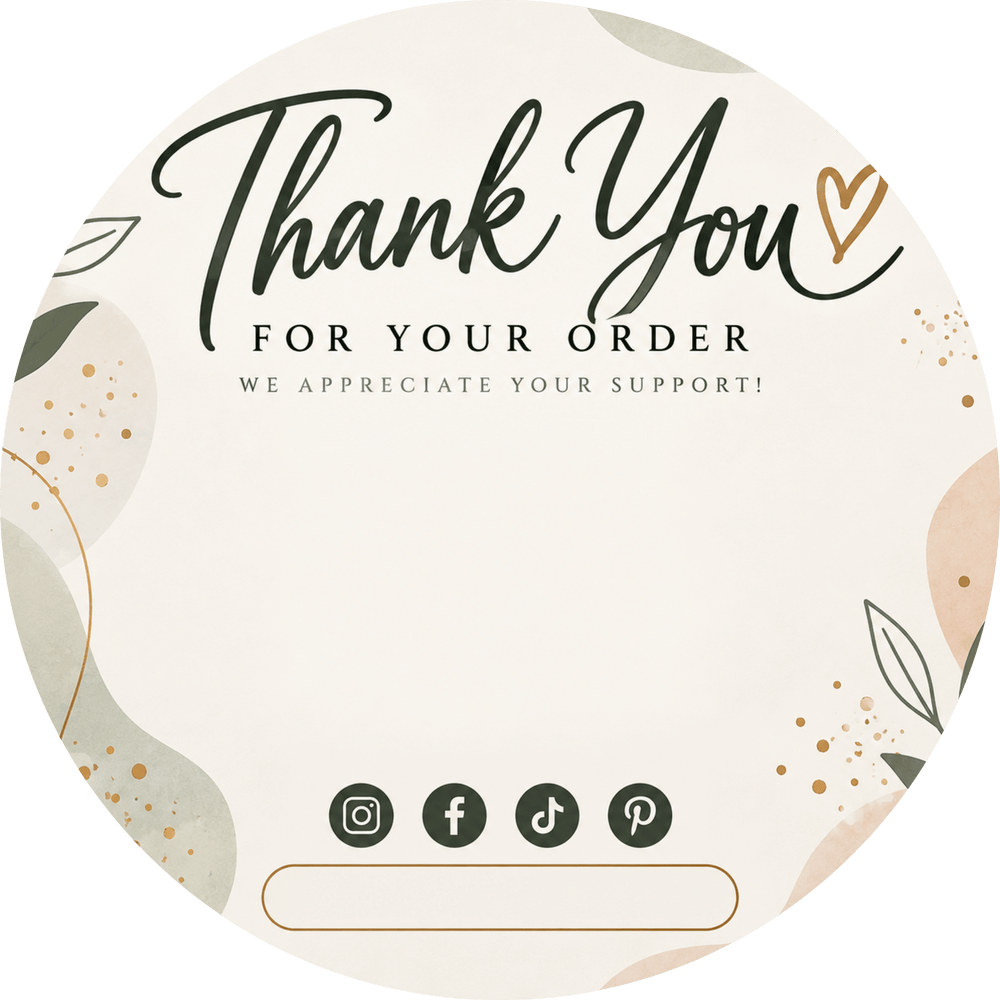 Custom Template For Thank You For Ordering Stickers