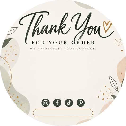 Custom Template For Thank You For Ordering Stickers