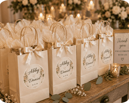 Customizable Template For Floral Wedding Stickers